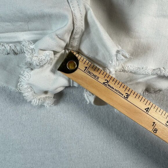 Abercrombie and Fitch Shorts Womens 25 White Cut Off Mid Rise Button Fly - Picture 7 of 11